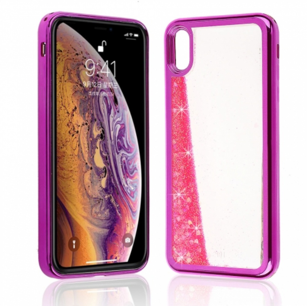 Hot pink liquid chrome case for iPhone 7/8 Plus.